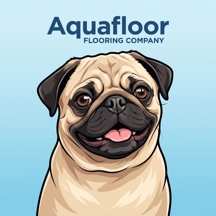 Aquafloor — маскот мопс